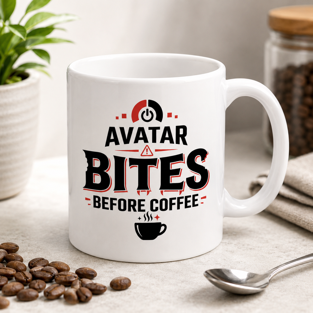 Avatar Bites Before Coffee Mug