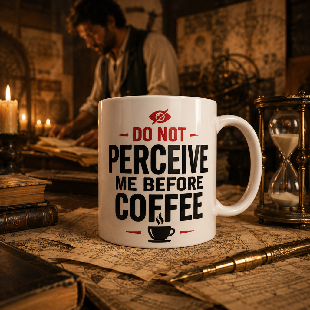 Don't Perceive Me Before Coffee – Funny Coffee Lover Mug (11oz, 15oz)