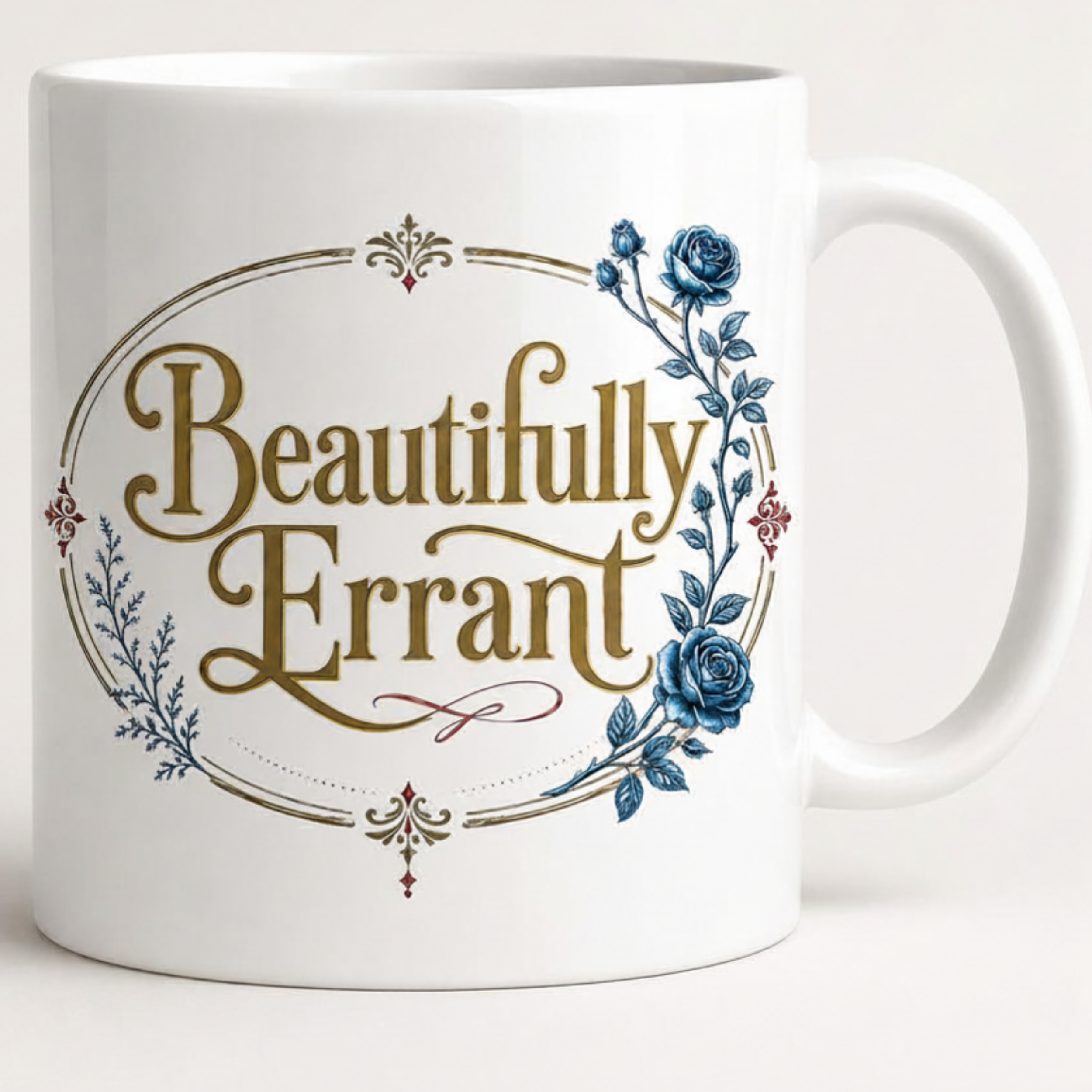 Beautifully Errant Floral Coffee Mug — 11oz Inspirational Tea Cup