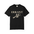 Errant AF T-Shirt in Black — vintage garment-dyed graphic tee, front view